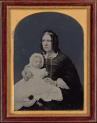 Nő és csecsemő portréja,c. 1855 (fotó)