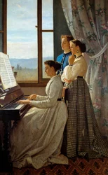A toszkán ütő. Silvestro Lega festménye (1826-1895) Ec. Ital.