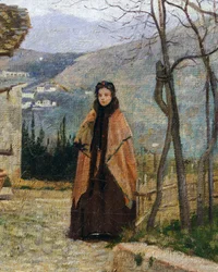 A látogatás, Silvestro Lega, részlet