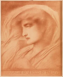 Thészeusz által elhagyott Ariadne (fényképi reprodukció szépia színben)
