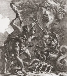 Hercules and the Hydra. (print)