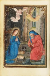 Fólió egy miniatűr Órakönyvből, Róma felhasználása, Brugge, 1530-35