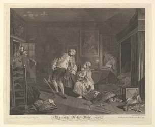 Házasság A-la-Mode, V. tábla, 1745. április.