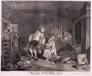 „Házasság a la módban, V. tábla”, 1745