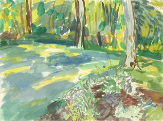 Kert és vizes élőhely, 2018 (akvarell, papír)