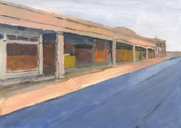 Strip mall 6, 2023 (akril, papír)