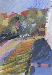 Strip mall no 1, 2023 (akril, papír)