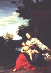 Madonna kosárral