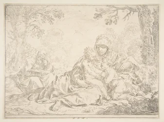 Szent Család Keresztelő Szent Jánossal, kb. 1637-1640.