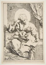 Madonna és gyermeke madárral, kb. 1635-1636.