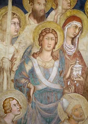 Maesta, Szent Mihály részlete, 1315-ös freskó