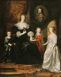 Buckingham herceg özvegyének és gyermekeinek portréja, 1633.