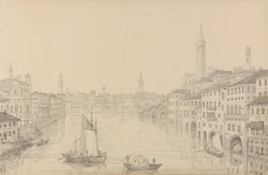 30 megtekintést tartalmazó album Tirolban és Olaszországban: Verona városa a hídról, 1840. november 1.