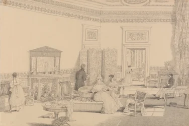 30 megtekintést tartalmazó album Tirolban és Olaszországban: Drawing Room, Casino Pecori, 1841. október 12.