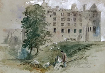Linlithgow kastély, West Lothian, Skócia, 1845