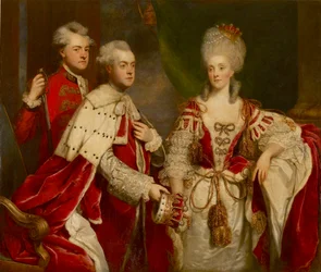 George, 2. Earl Harcourt, felesége Elizabeth és testvére, William, 1780