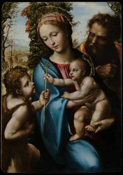 A Szent Család Keresztelő Jánossal kisfiúként, 1525-1528