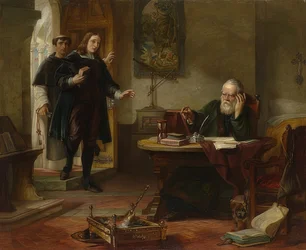 John Milton meglátogatja Galileo Galileit. 1847