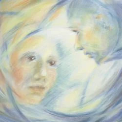 Találkozás, 2002 (pasztell, papír)