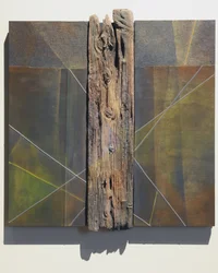 Jézus elfogadja a szenvedést, 2007 (panel, ólom, pigment, textúra, talált tárgyak, szögek)