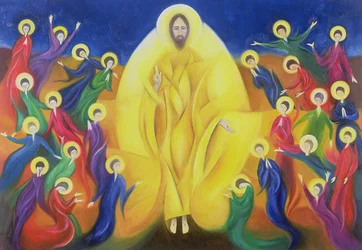 Feltámadás ikon (akril, panel)