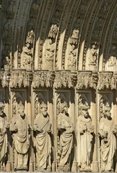 Részlet a Megbocsátás Portáljából (Puerta del Perdon) a toledói székesegyház nyugati homlokzatának központi portáljából, 1418-ban kezdődött