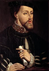 V. Károly (1500-1558) német császár portréja A spanyol iskola festménye. 16. század