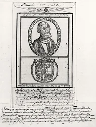 Hernando Cortes (1485-1547) és karjai portréja