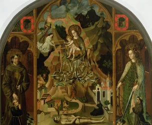 A montserrati szűz tájjal (panel)