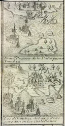 Francisco Pizarro érkezése 180 emberrel és három hajóval Tumbesbe
