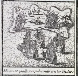 Magellán halála az indiánokkal vívott csatában