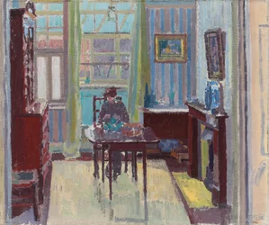 A 6 Cambrian Road, Richmond, 1914. szám alatti szoba belseje