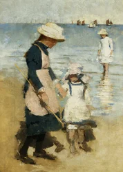 Children on the Beach, 1891 körül (olaj, vászon)