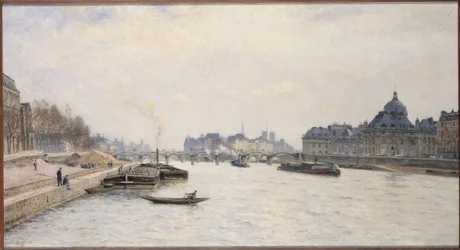 A Pont des Arts, kilátás a Pont Royalról, 1884 körül (olaj)