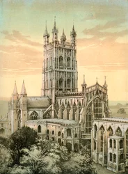 Gloucester katedrális, Gloucestershire, 1870