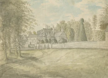 Great Barr Village – Old Tudor House: vízfestmény, nd [1762-1802]