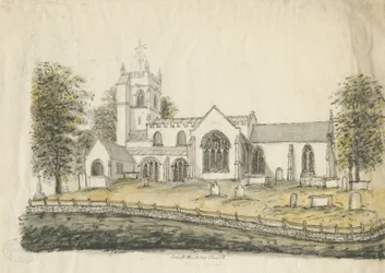 Madeley templom: akvarell rajz, nd [1762-1802]