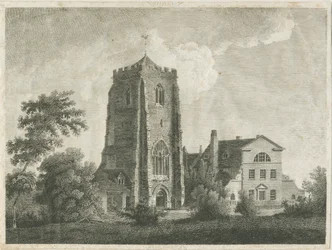 Ranton Abbey [priory]: metszet, és [18. század vége] (nyomtatás)