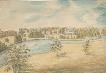 Trentham Hall: akvarell festmény, ndc 1794] (festmény)