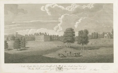 Weston-under-Lizard – Hall: metszet, nd [1762-1802] (nyomtatás)