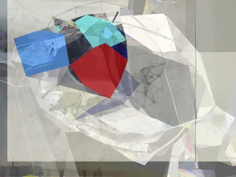 Geometrikus kockákból álló kompozíció