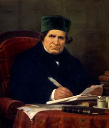 Giovan Battista Niccolini olasz drámaíró és hazafi, Stefano Ussi (1822-1901) portréja, olaj, vászon, 68x74 cm