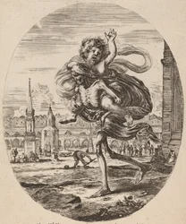 A Halál gyermeket hord balra, valószínűleg 1648.
