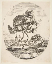 Csecsemőt hordozó halál, Az öt halálból Les cinq Morts, kb. 1648.