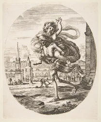 Gyermeket hordozó halál, Az öt halálesetből Les cinq Morts, kb. 1648.