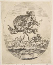 Csecsemőt hordozó halál, az Öt halálesetből Les cinq Morts, kb. 1648.