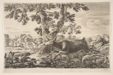 Szarvasvadászat, az Állatvadászatból Vadászatok különböző állatokra, kb. 1654.