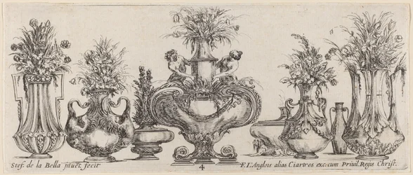 Fantasztikus vázák, valószínűleg 1646-ból.