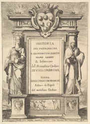 Elülső tábla: középen felül Medici-címerrel díszített emlékmű, lángok a..., 1640.