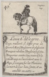 Louis 6.-e dit le gros Sage, vaillant..., a Game of the Kings of France Jeu des Ro..., 1644-ből.